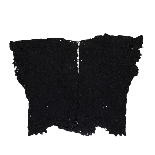 Lace crop button up