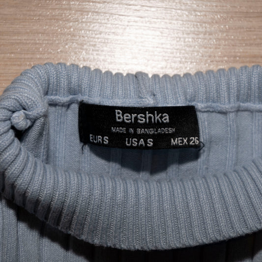 Baby Blue Ribbed Turtle neck (S)